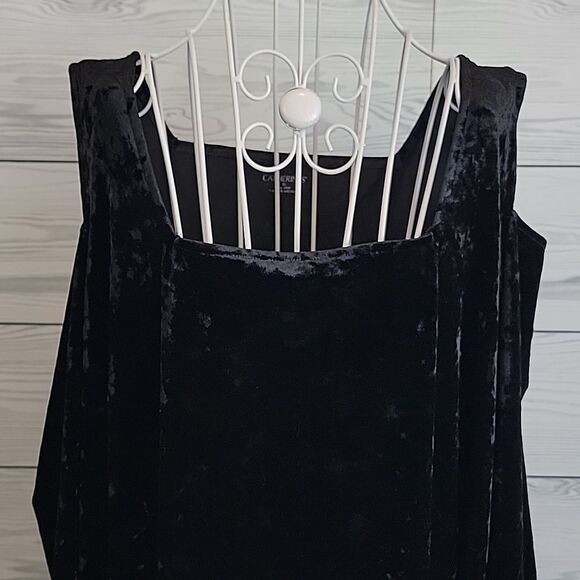 Catherines crushed velvet cold shoulder top Size 3X - Picture 2 of 11